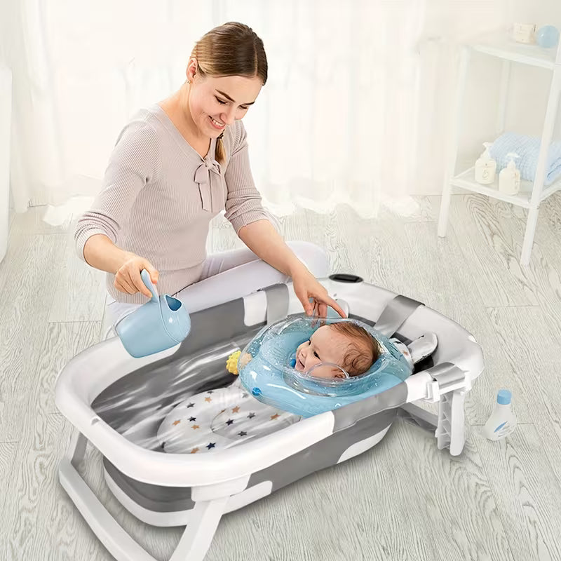 Foldable Baby Bathtub with Thermometer