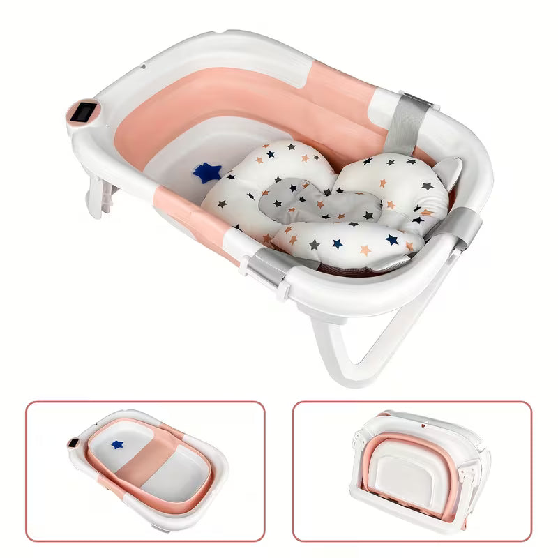 Foldable Baby Bathtub with Thermometer